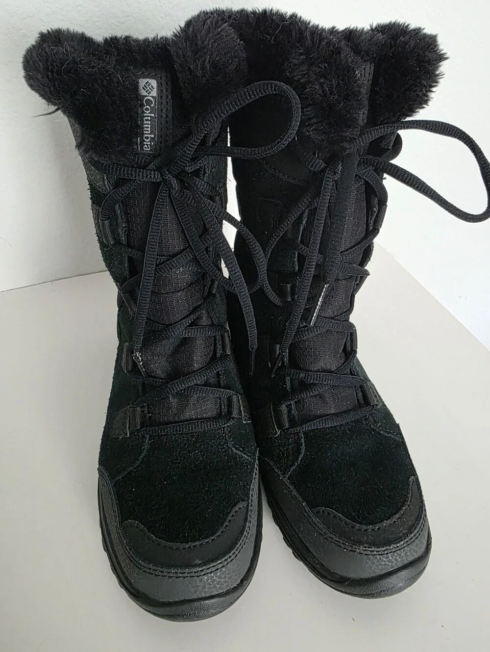 Columbia Women’s Black Waterproof Winter Boots with Faux Fur